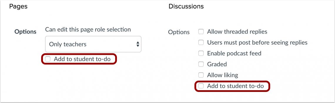 An image of the options with \"Add student to-do\" circled in red