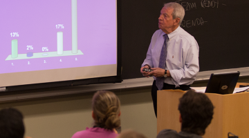 Bill White presenting in class