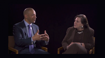 Candy Lee interviews former ESPN panelist and director of sports journalism at Medill, J. A. Adande